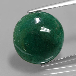 11.75캐럿 천연 그린 아벤츄린, 라운드 컷, 16.21 mm, 투명한
