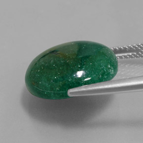 11.75캐럿 천연 그린 아벤츄린, 라운드 컷, 16.21 mm, 투명한