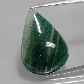 12.71캐럿 천연 그린 아벤츄린, 배 모양, 21.7×15.4 mm, 투명한