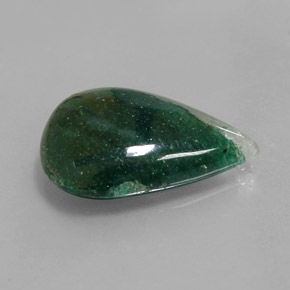 12.71캐럿 천연 그린 아벤츄린, 배 모양, 21.7×15.4 mm, 투명한