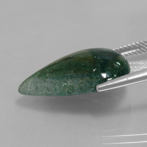 12.71캐럿 천연 그린 아벤츄린, 배 모양, 21.7×15.4 mm, 투명한