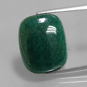 13.91캐럿 천연 그린 아벤츄린, 쿠션 컷, 18.2×14.8 mm, 투명한