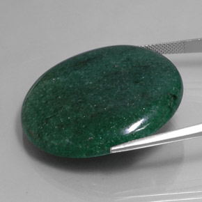 71.30캐럿 천연 그린 아벤츄린, 라운드 컷, 35.83 mm, 투명한