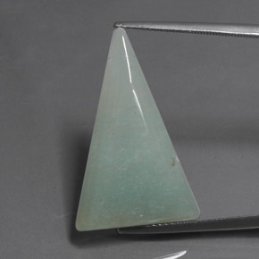16.05캐럿 천연 밝은 그린 아벤츄린, 트릴리언, 27.5×17.4 mm, 투명한