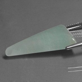 16.05캐럿 천연 밝은 그린 아벤츄린, 트릴리언, 27.5×17.4 mm, 투명한