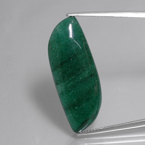 18.67캐럿 천연 그린 아벤츄린, 멋진 모양, 31.2×12.2 mm, 투명한
