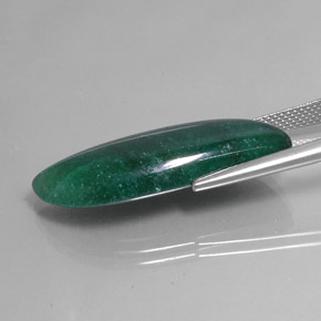 18.67캐럿 천연 그린 아벤츄린, 멋진 모양, 31.2×12.2 mm, 투명한
