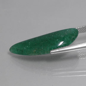 6.85캐럿 천연 그린 아벤츄린, 멋진 모양, 24.5×8.7 mm, 투명한