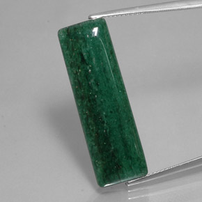 16.88캐럿 천연 그린 아벤츄린, 바게트, 31.3×9.9 mm, 투명한