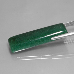 16.88캐럿 천연 그린 아벤츄린, 바게트, 31.3×9.9 mm, 투명한