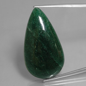 42.78캐럿 천연 그린 아벤츄린, 배 모양, 36.7×20.3 mm, 투명한