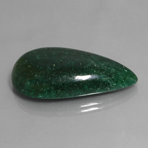42.78캐럿 천연 그린 아벤츄린, 배 모양, 36.7×20.3 mm, 투명한