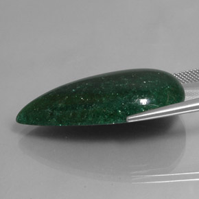 42.78캐럿 천연 그린 아벤츄린, 배 모양, 36.7×20.3 mm, 투명한