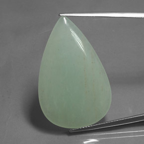 23.01캐럿 천연 밝은 그린 아벤츄린, 배 모양, 34.1×21.9 mm, 투명한