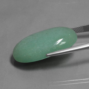 33.49캐럿 천연 녹색 어벤츄린, 타원형 컷, 불투명체
