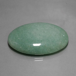 112.70캐럿 천연 그린 아벤츄린, 타원형 컷, 47.3×33 mm, 불투명체