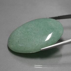 112.70캐럿 천연 그린 아벤츄린, 타원형 컷, 47.3×33 mm, 불투명체