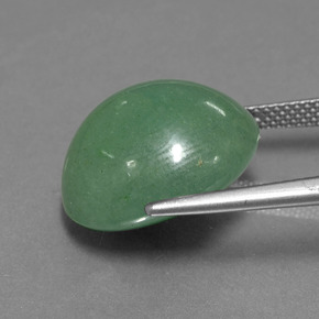 17.82캐럿 천연 그린 아벤츄린, 타원형 컷, 17.2×15.4 mm, 투명한