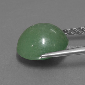 16.51캐럿 천연 그린 아벤츄린, 타원형 컷, 16.3×14.9 mm, 투명한
