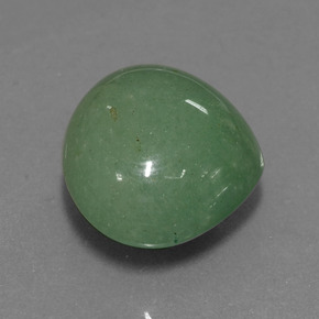 21.35캐럿 천연 그린 아벤츄린, 배 모양, 18.6×16.3 mm, 투명한