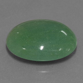 22.77캐럿 천연 그린 아벤츄린, 타원형 컷, 22.7×18.6 mm, 투명한