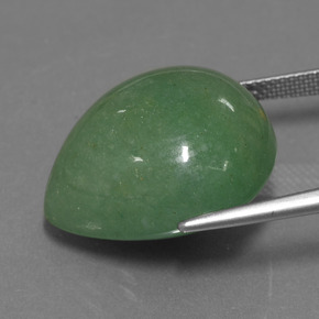 31.37캐럿 천연 그린 아벤츄린, 배 모양, 21.2×19.8 mm, 투명한