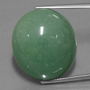 40.33캐럿 천연 그린 아벤츄린, 타원형 컷, 23.1×20.8 mm, 투명한