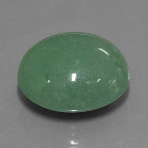 40.33캐럿 천연 그린 아벤츄린, 타원형 컷, 23.1×20.8 mm, 투명한
