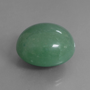 47.19캐럿 천연 그린 아벤츄린, 타원형 컷, 23.3×20.5 mm, 투명한