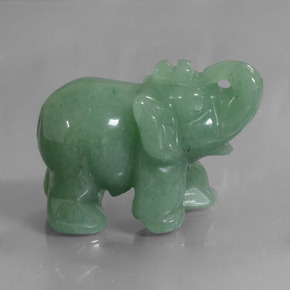 268.27캐럿 천연 그린 아벤츄린, 멋진 모양, 50.9×24.8 mm, 불투명체