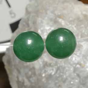 22.98캐럿 천연 그린 아벤츄린 보석, 구형 / 볼, 11.90 mm, 투명한