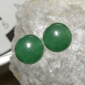 22.98캐럿 천연 그린 아벤츄린 보석, 구형 / 볼, 11.90 mm, 투명한