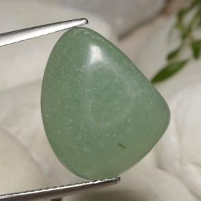 12.17캐럿 천연 따뜻한 모스 그린 아벤츄린, 멋진 모양, 17.7×13.7 mm, 투명한