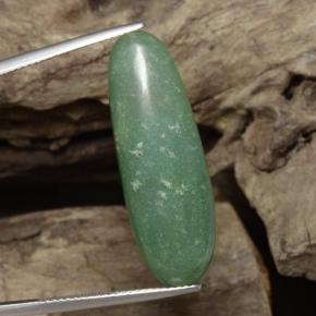 24.10캐럿 천연 그린 아벤츄린, 타원형 컷, 32×10.8 mm, 투명한