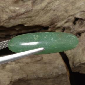 24.10캐럿 천연 그린 아벤츄린, 타원형 컷, 32×10.8 mm, 투명한