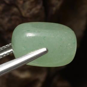 10.91캐럿 천연 그린 아벤츄린, 멋진 모양, 13.8×8.7 mm, 투명한
