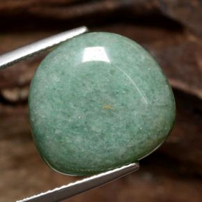 19.06캐럿 천연 그린 아벤츄린, 멋진 모양, 17.2×16.1 mm, 투명한