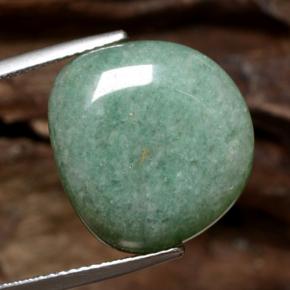 19.06캐럿 천연 그린 아벤츄린, 멋진 모양, 17.2×16.1 mm, 투명한