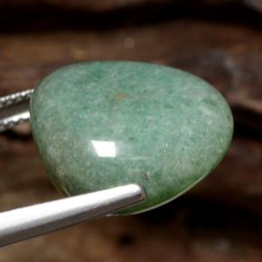 19.06캐럿 천연 그린 아벤츄린, 멋진 모양, 17.2×16.1 mm, 투명한