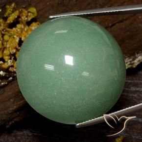 80.17캐럿 천연 페일 모스 그린 어벤츄린, 라운드 컷, 불투명체