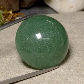 44.80캐럿 천연 파인 그린 아벤츄린, 라운드 컷, 24.48 mm, 투명한