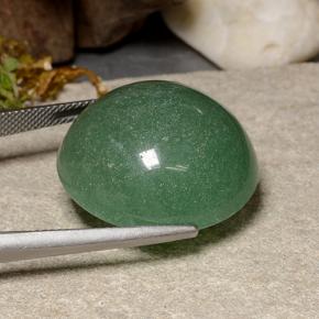 44.80캐럿 천연 파인 그린 아벤츄린, 라운드 컷, 24.48 mm, 투명한