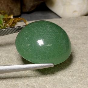 47.47캐럿 천연 미디엄 그린 아벤츄린, 라운드 컷, 24.47 mm, 투명한