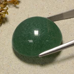 50.64캐럿 천연 파인 그린 아벤츄린, 라운드 컷, 24.76 mm, 투명한