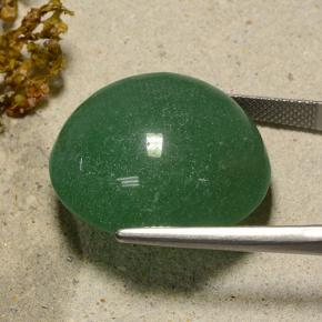 47.36캐럿 천연 미디엄 그린 아벤츄린, 라운드 컷, 24.48 mm, 투명한