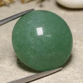 48.95캐럿 천연 미디엄 그린 아벤츄린, 라운드 컷, 24.62 mm, 투명한