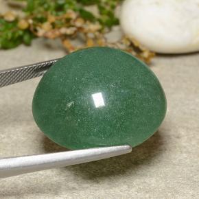 44.34캐럿 천연 딥 그린 아벤츄린, 라운드 컷, 24.31 mm, 투명한