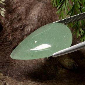 16.17캐럿 천연 녹색 어벤츄린, 배 모양, 투명한