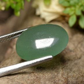 5.40캐럿 천연 그린 아벤츄린, 타원형 컷, 13.5×11 mm, 투명한