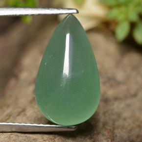 4.98캐럿 천연 그린 아벤츄린, 배 모양, 15.5×9.1 mm, 투명한